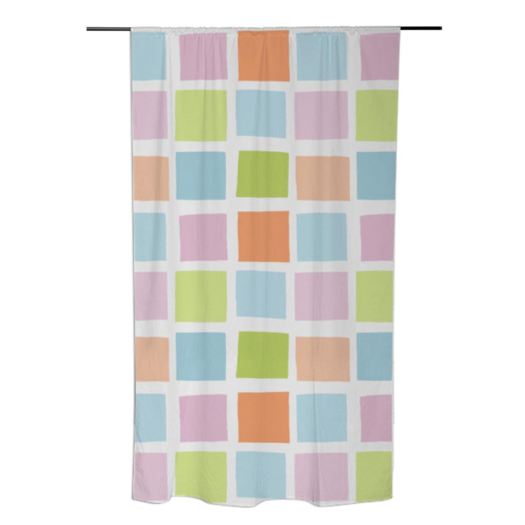 Cat Blobs Boxes Curtain