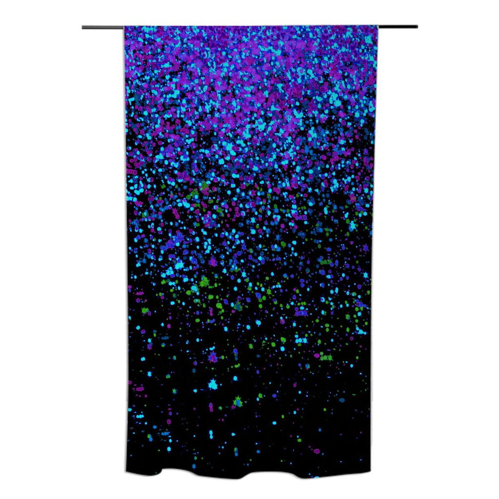 infinity in blue purple and black curtain
