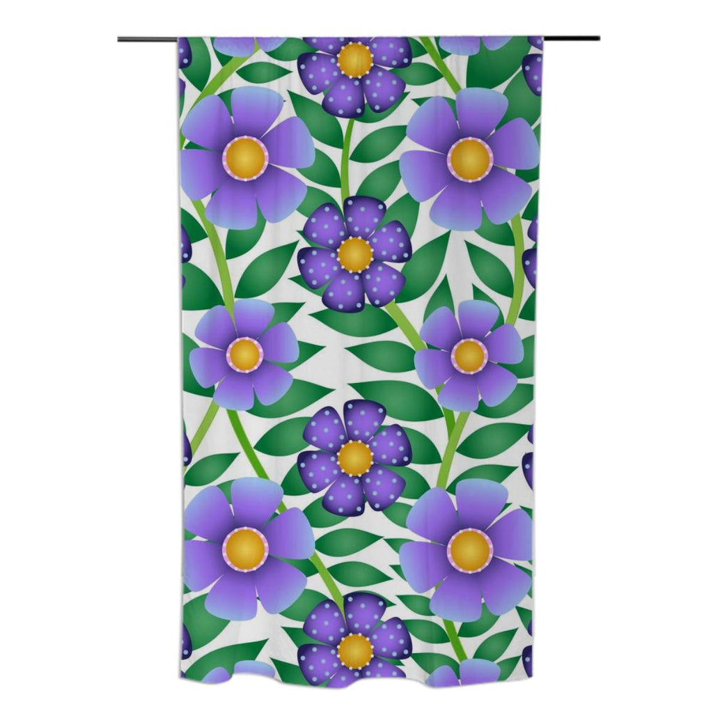 Purple Floral Curtains