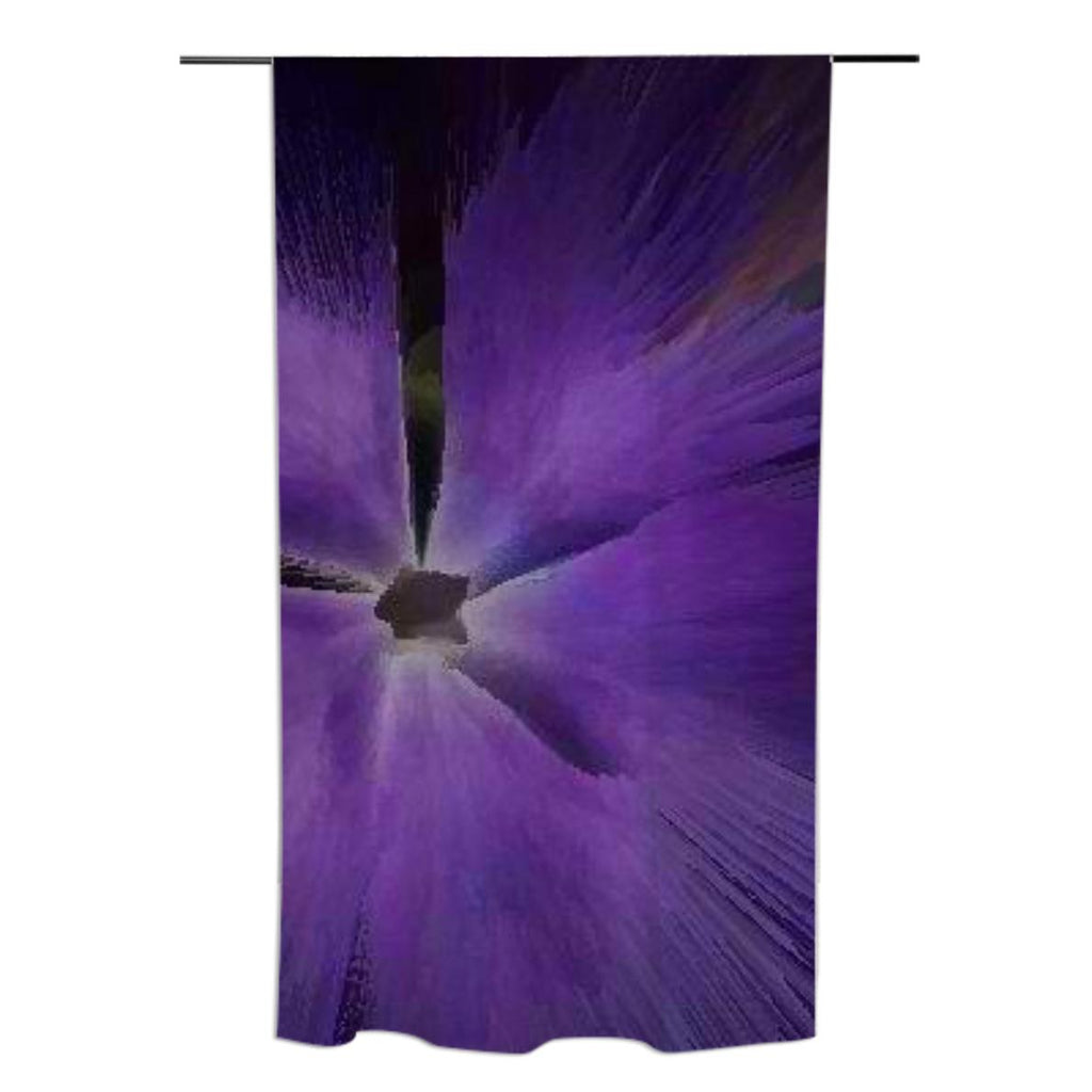 Purple Flowery Curtain