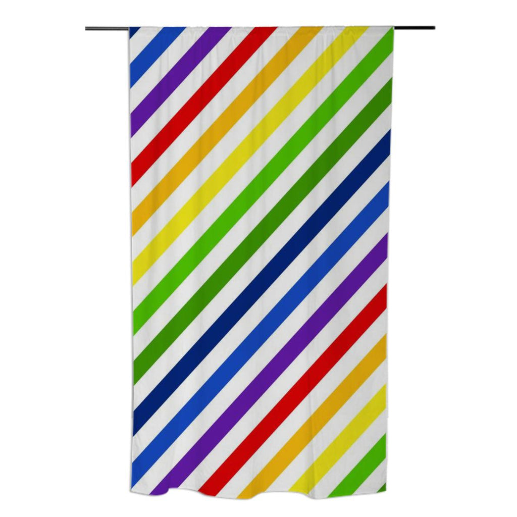 Retro Rainbow Diagonal Stripe