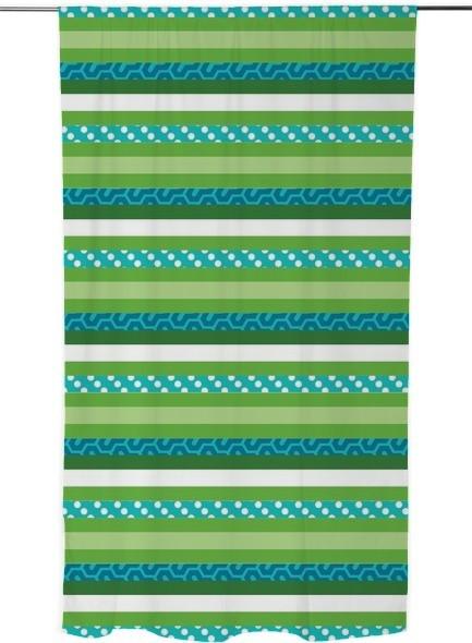Blue and Green Abstract Stripes
