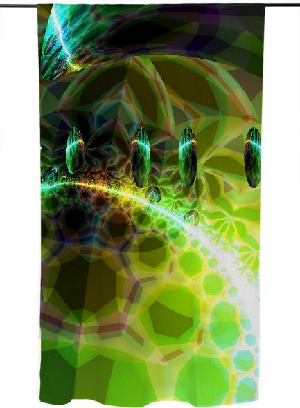 Dawn of Time Abstract Fractal Lime and Gold Emerge
