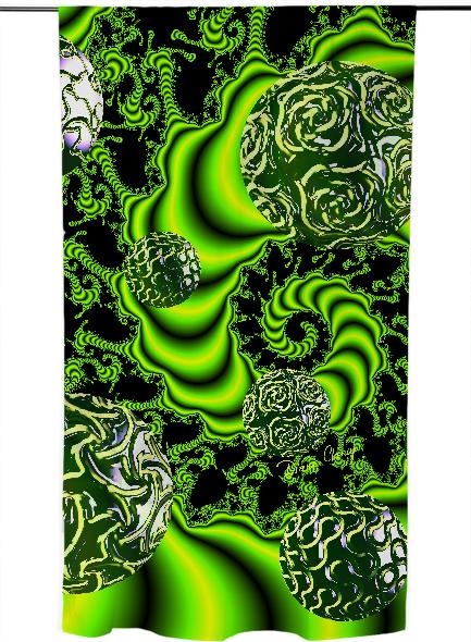 Irish Whirl Abstract Fractal Emerald Dance