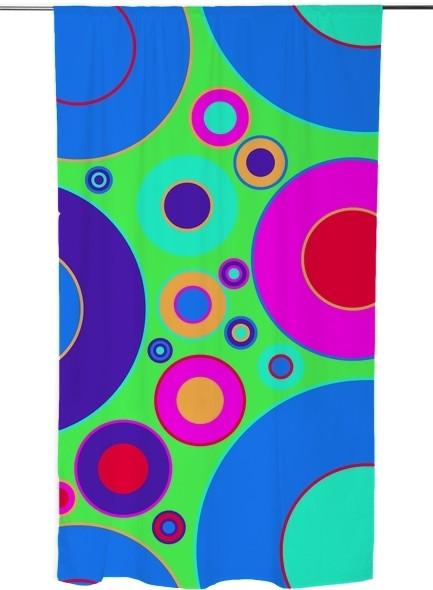 Neon Brights Funky Retro Mod Abstract Circles