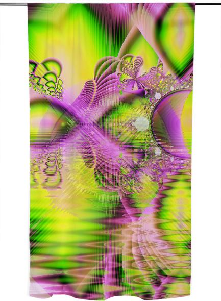Raspberry Lime Mystical Magical Lake Abstract Fractal
