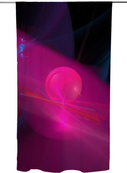 Rose Pink Abstract Fractal Planet Light Stream