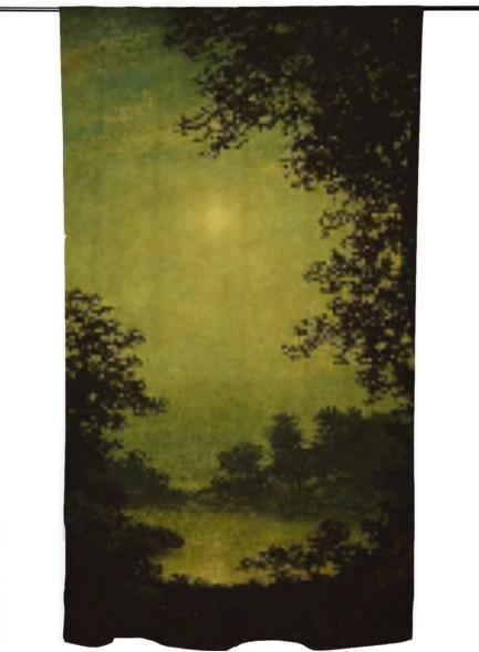 sunset tinted verdana painting curtain