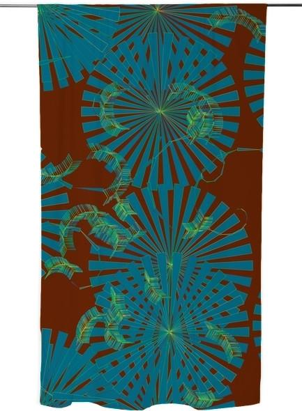 Teal and Brown Abstract