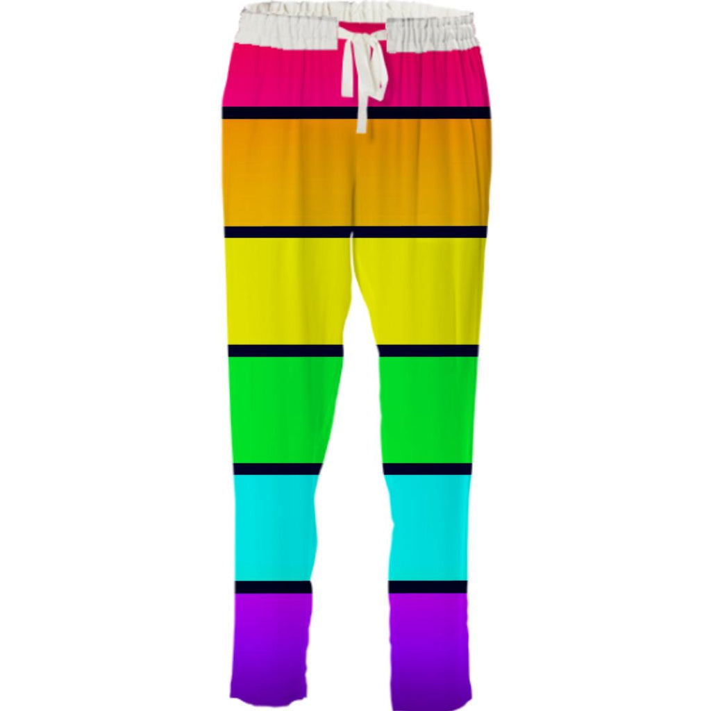 Bright Rainbow Stripes Pants