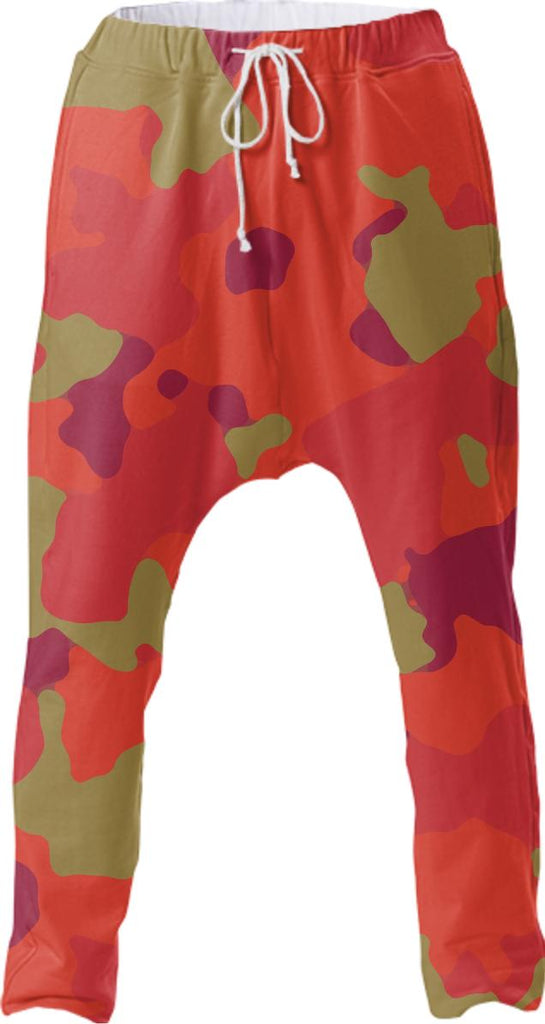 RED CAMOUFLAGE DROP PANT