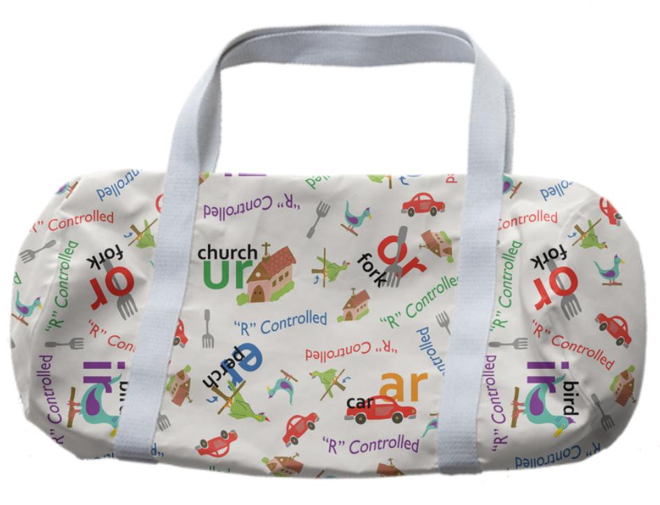 Alphabet R Controlled vowels inspired duffle bag