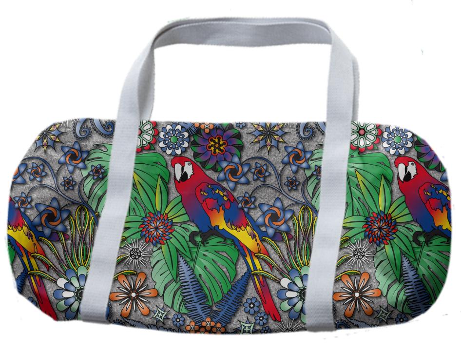 Jungle Parrot Duffle Bag