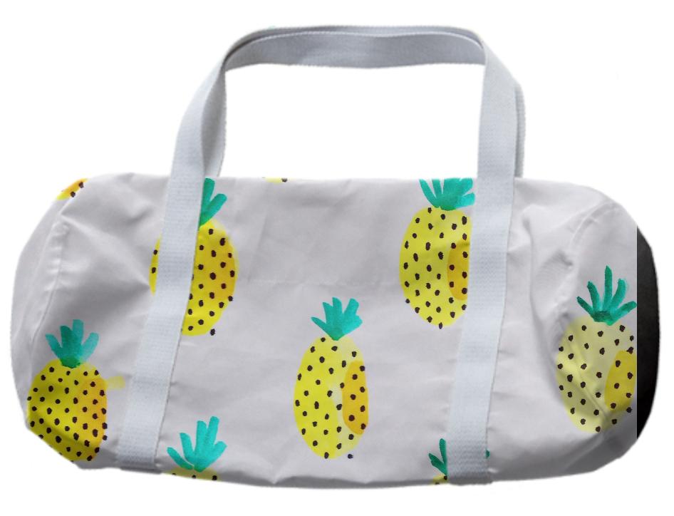 Pineapple Print Duffle Bag