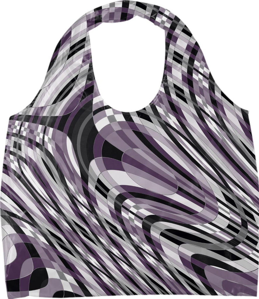 Abstract 374 Plum and Gray Eco Tote