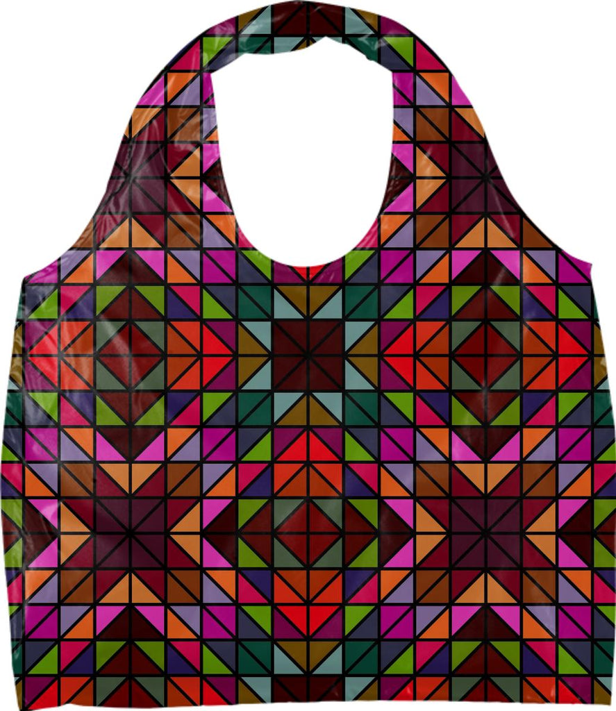 Colorful triangle mosaic pattern