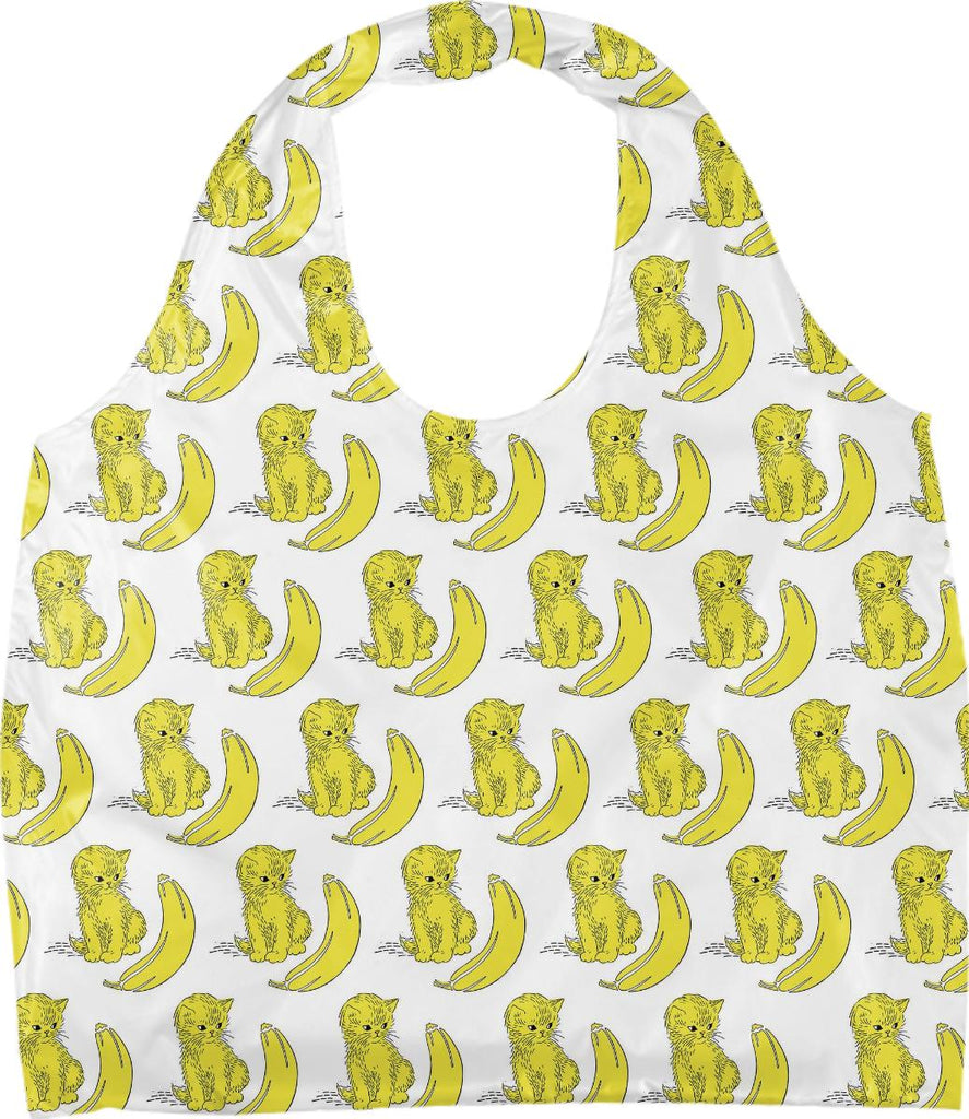 kitty kat banana bag repeating pattern