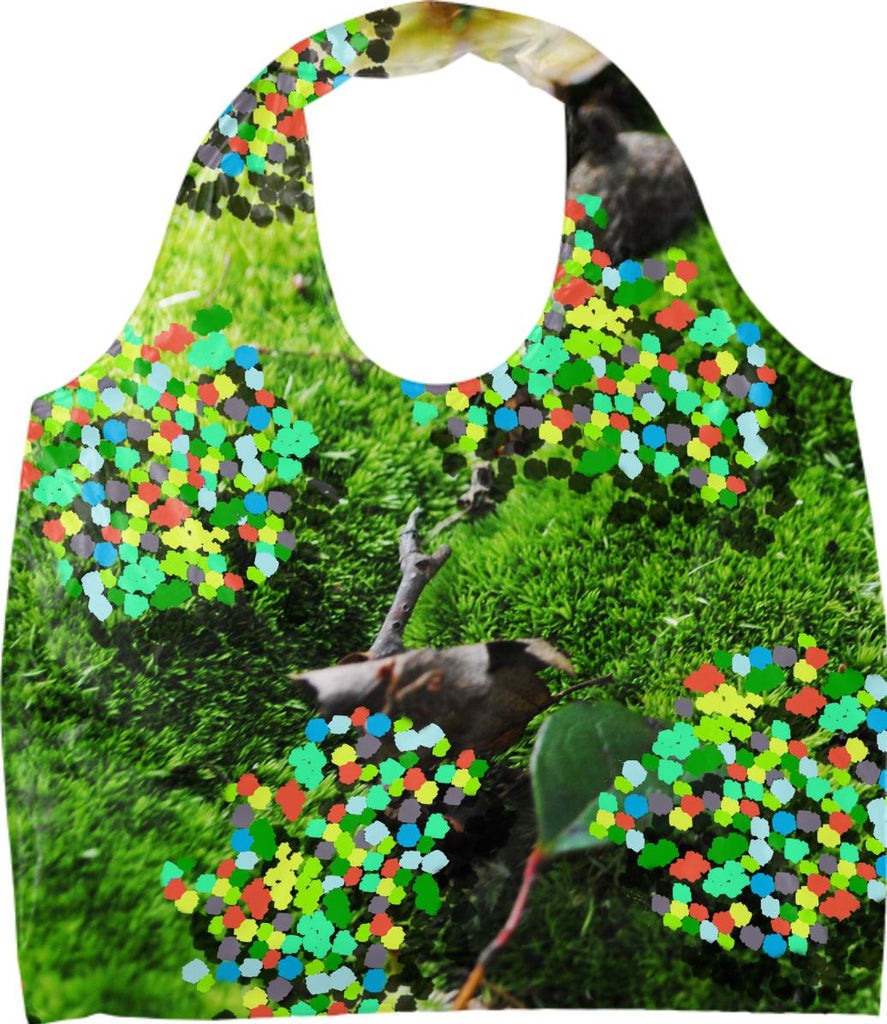 playful green obsession with moss and polka dots