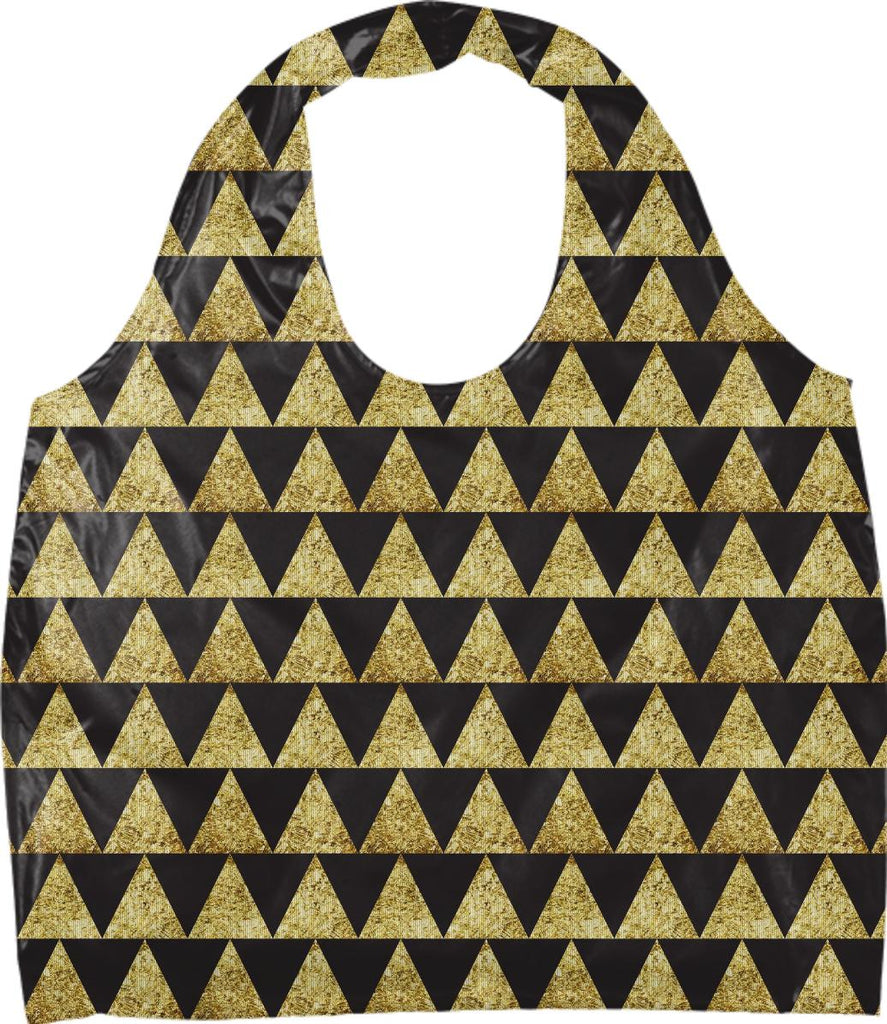 Triangles Black Gold Eco Tote