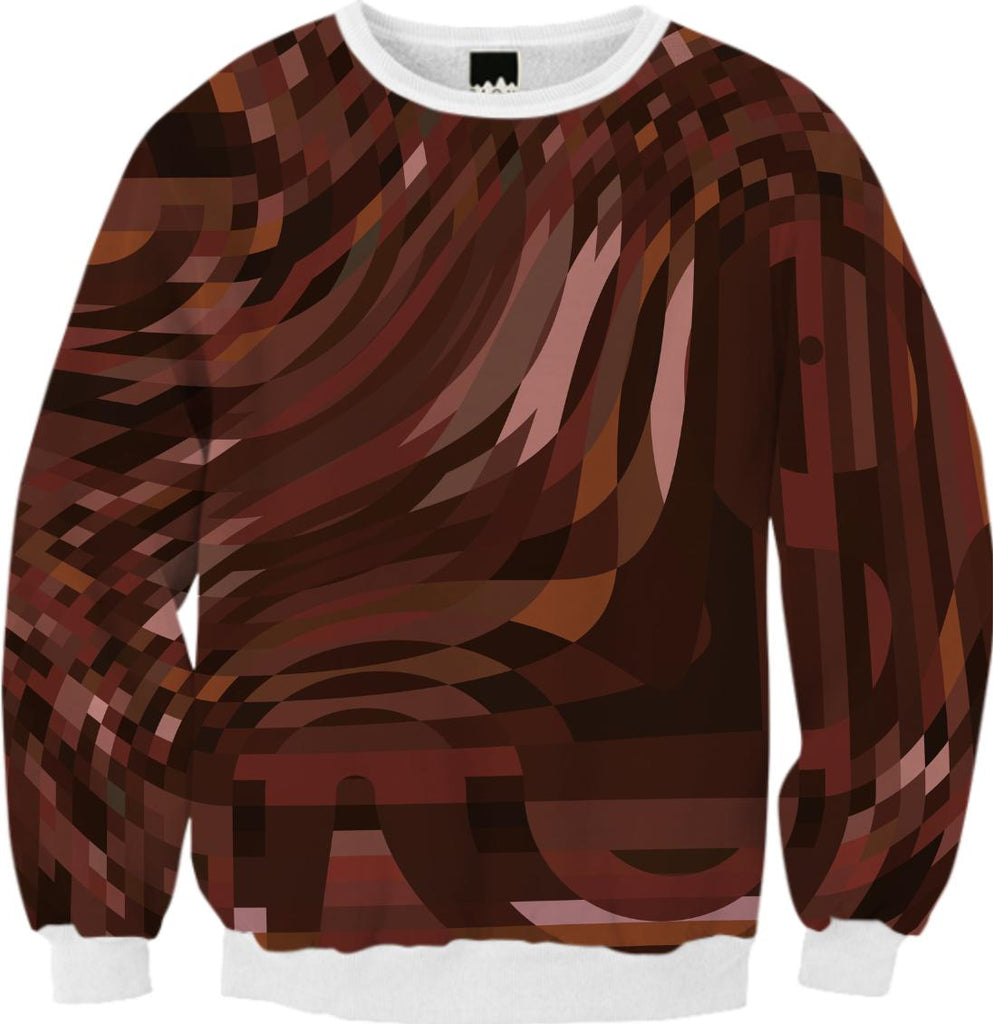 Abstract 369 Brown Geometric Sweatshirt