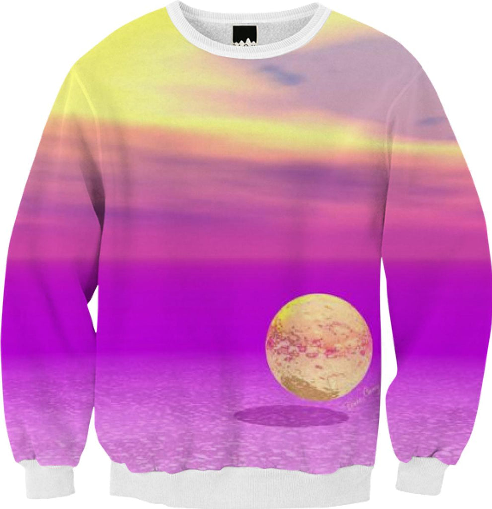 Adrift Abstract Gold Violet Ocean Paradise