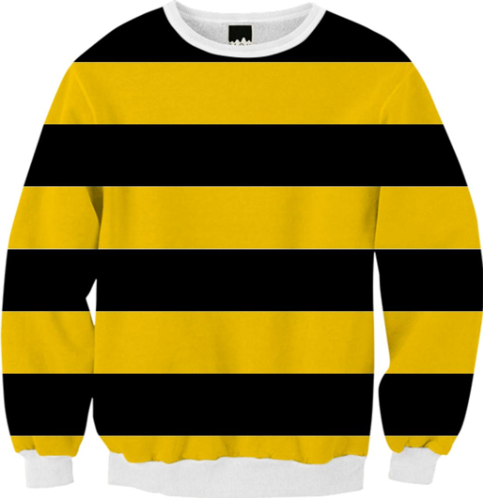 Bee Stripes Pattern Sweatshirt