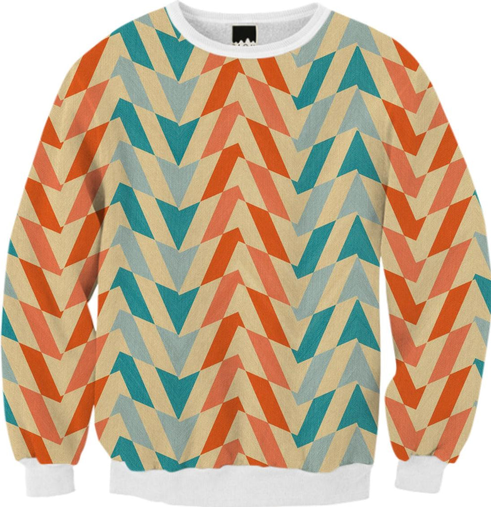 Blue and orange vintage pattern