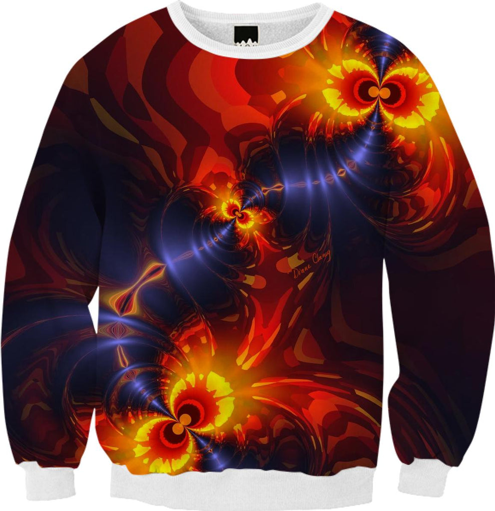 Butterfly Eyes Abstract Fractal Violet and Gold Wings