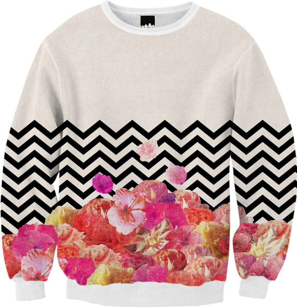 Chevron Flora II Sweatshirt