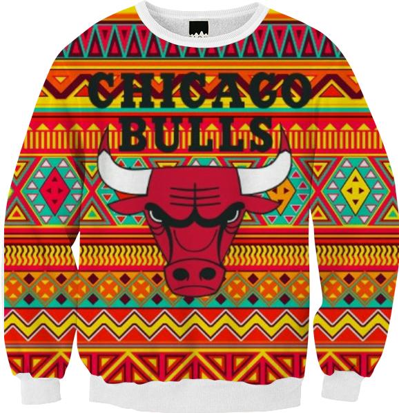 chicago bulls aztec sweat shirt
