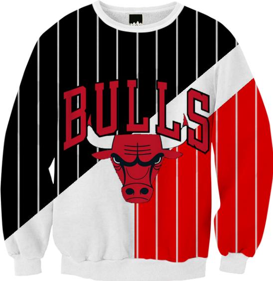 chicago bulls pinstripe sweat shirt