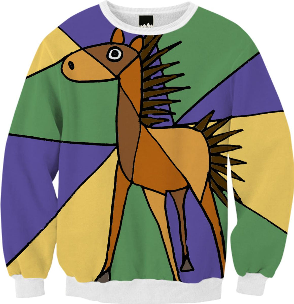 Colorful Horse Art Sweatshirt