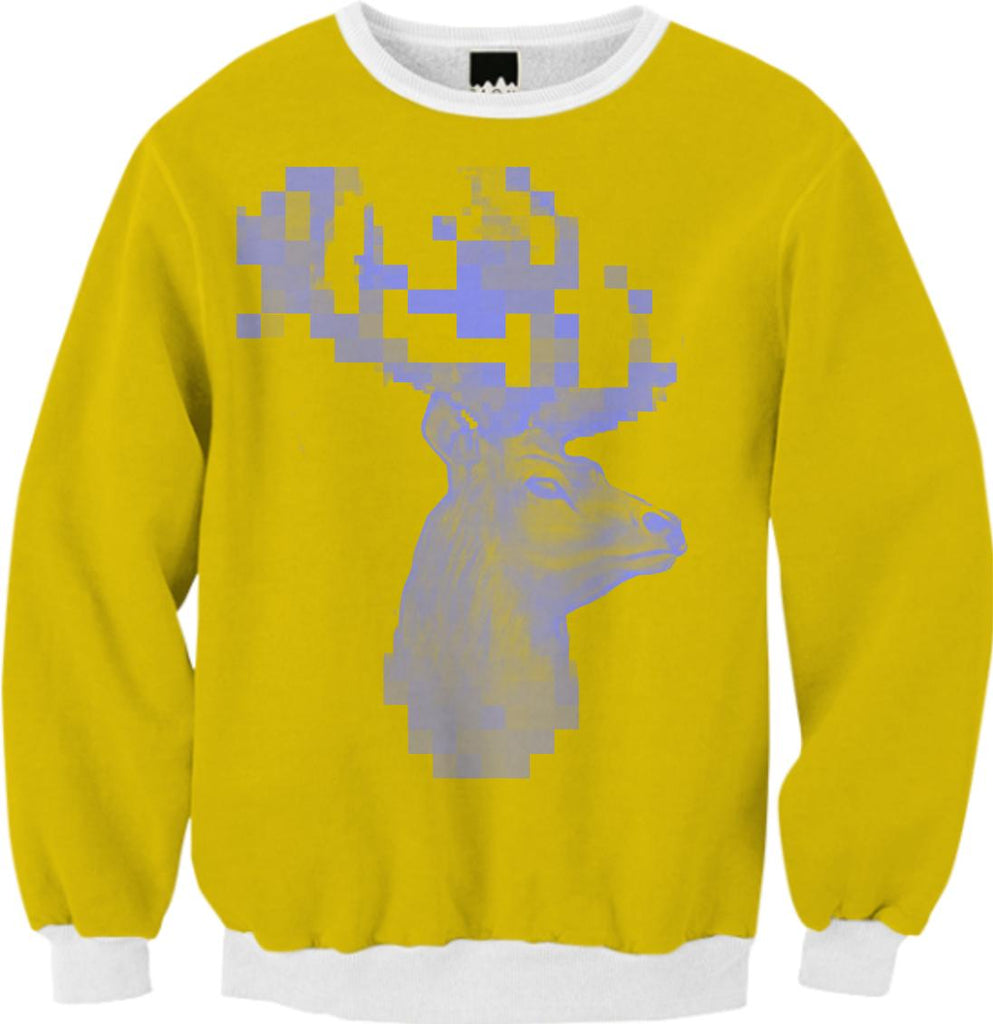 digial deer in yellow