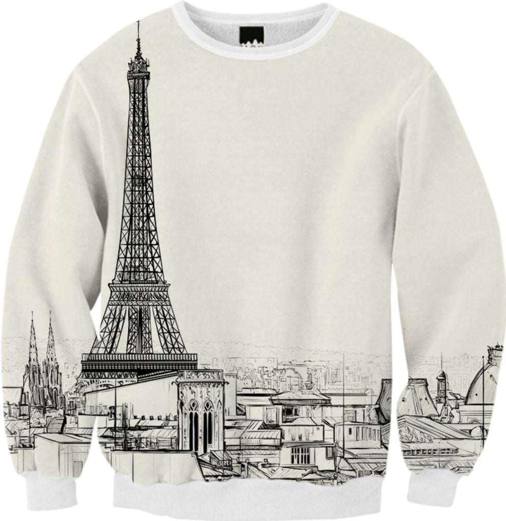 Eiffel Tower Paris Cityscape Sketches Clothing