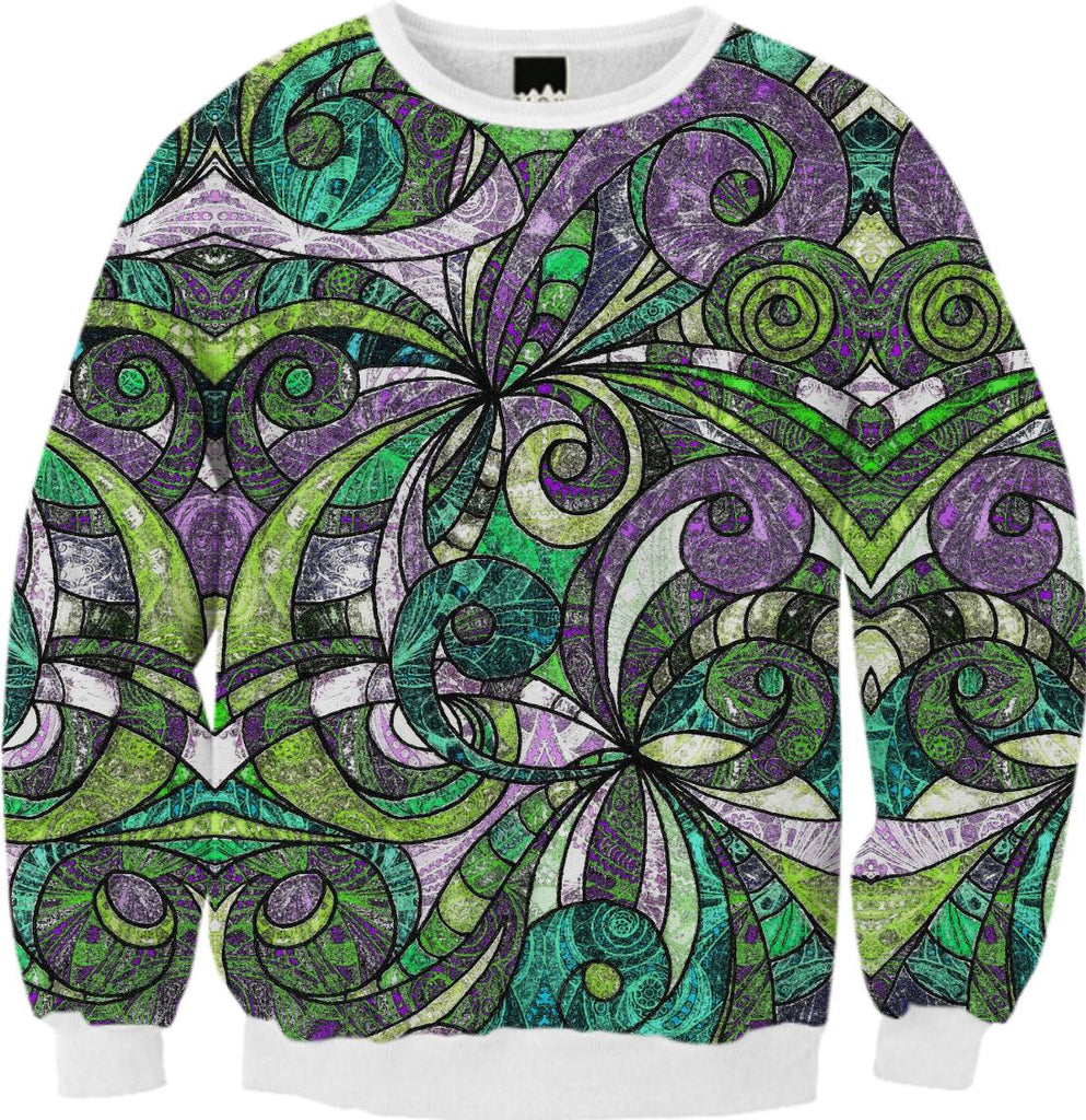 FALL SWEATSHIRT Drawing Floral Zentangle G17