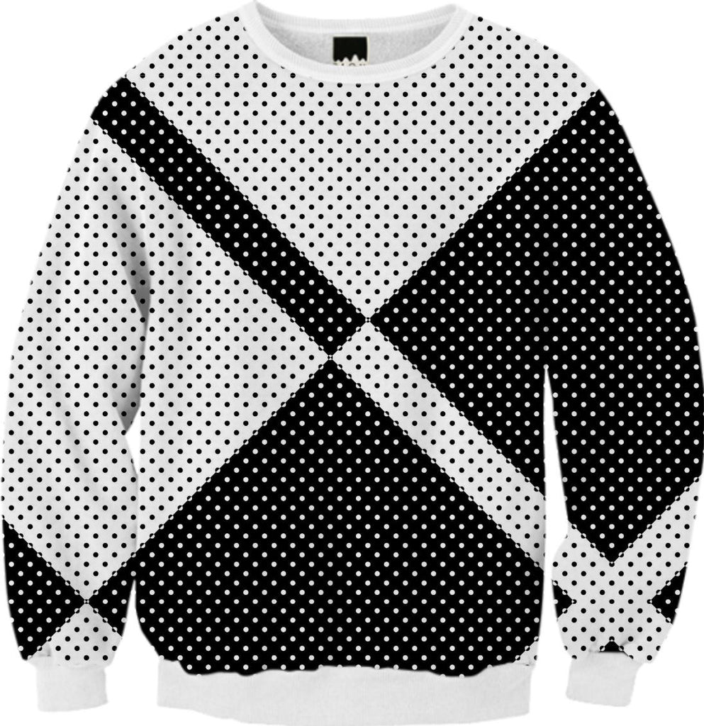 FALL SWEATSHIRT Polkadots Black White G45