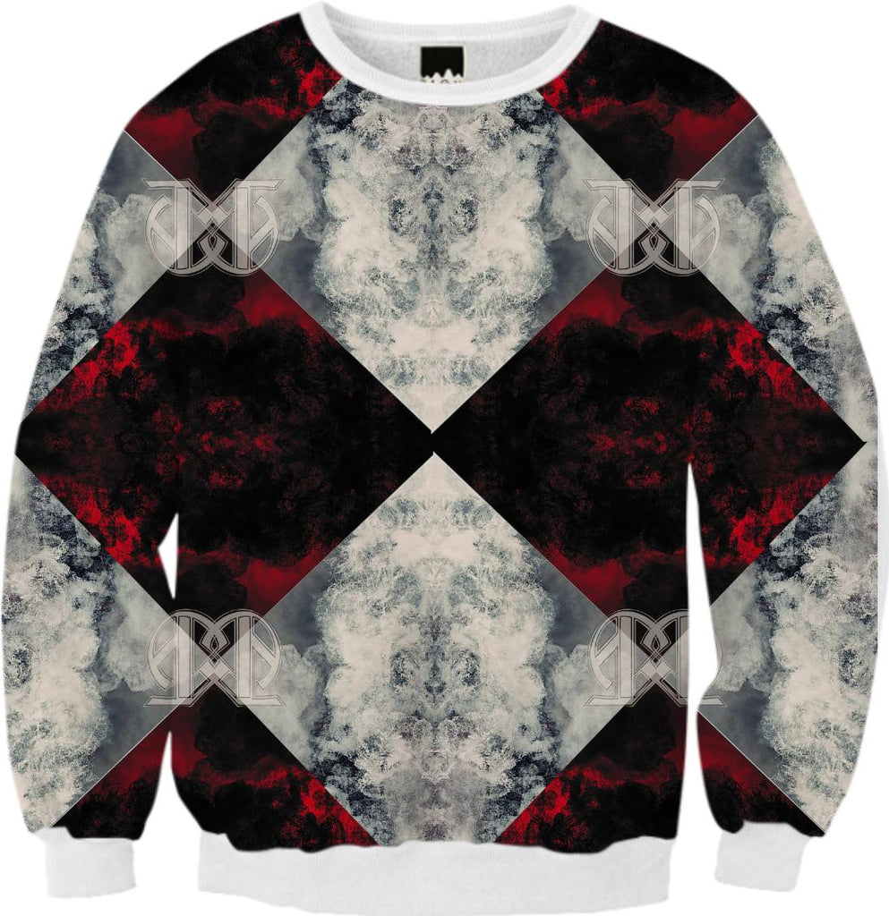 fire and ice pattern sweater