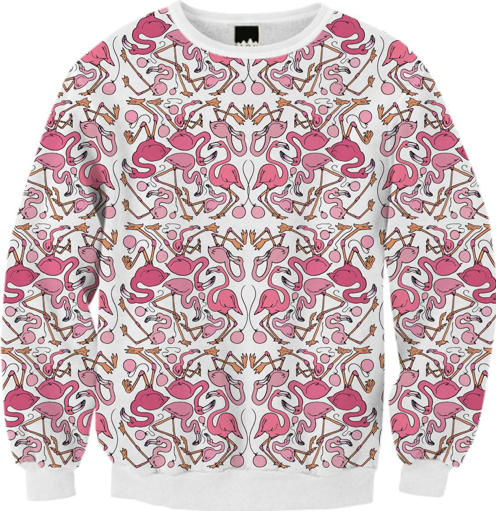 Flamingos and Balloons Fall Sweatshirt