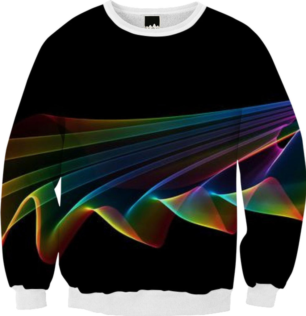 Flowing Fabric of Rainbow Light Abstract Fractal