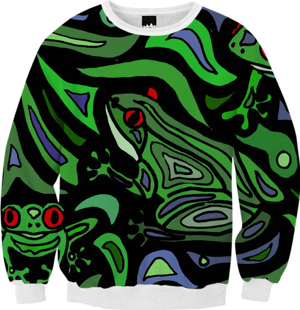 Fun Frog Abstract Art Sweatshirt