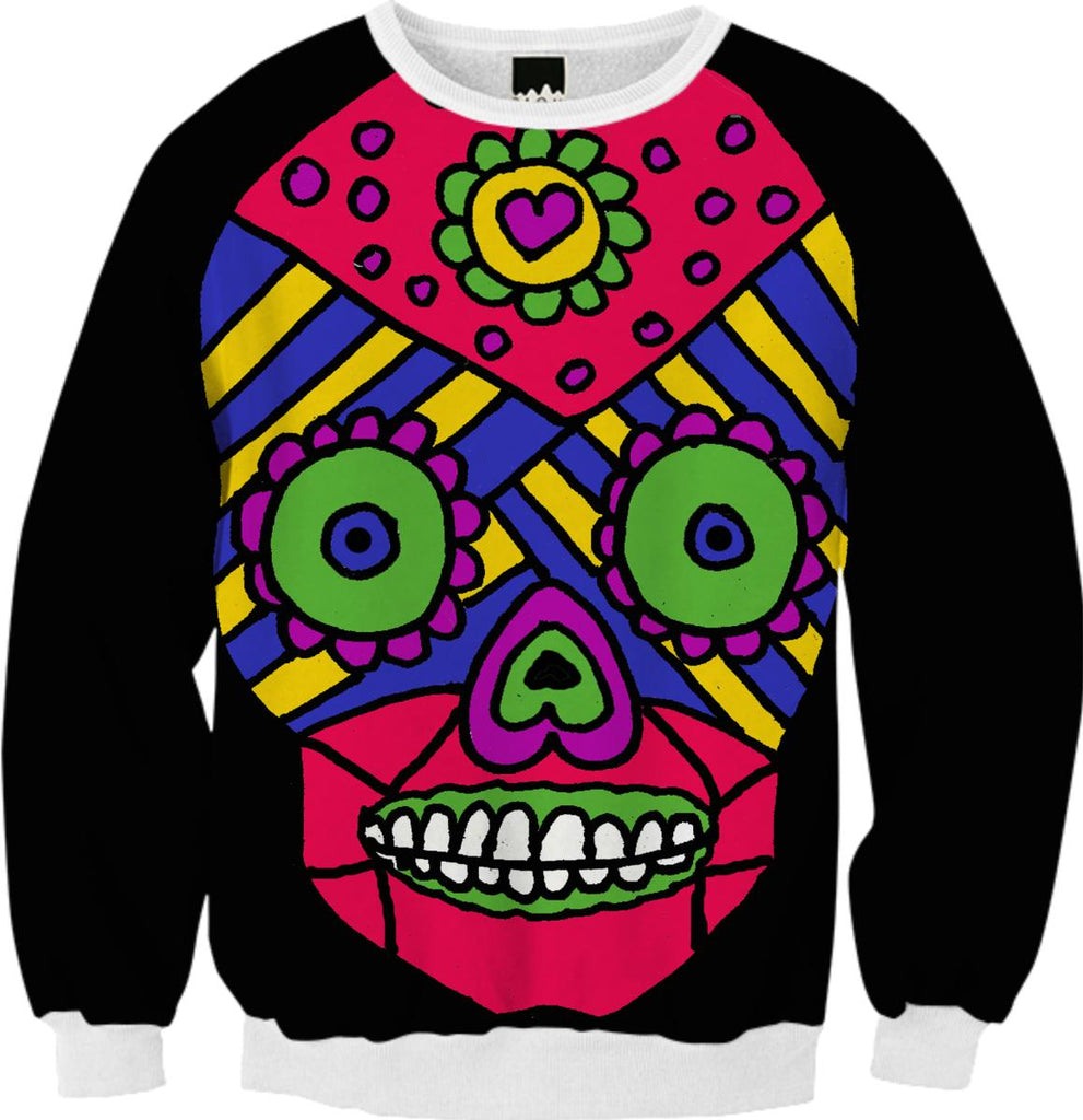 Fun Gothic Skull Abstract Sweatshirt