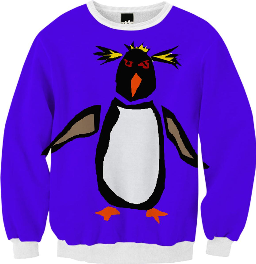 Funky Rockhopper Penguin Art Sweatshirt