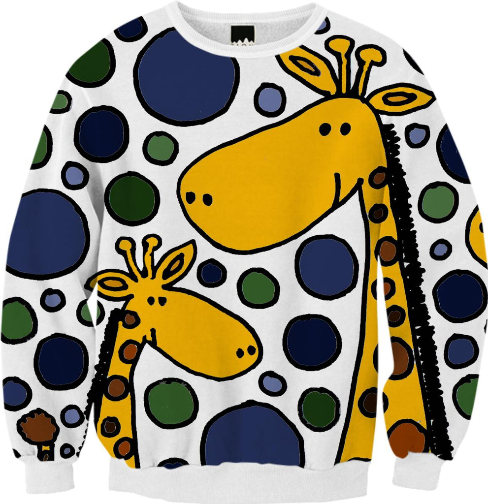 Funny Giraffe Family Art Sweatshirt