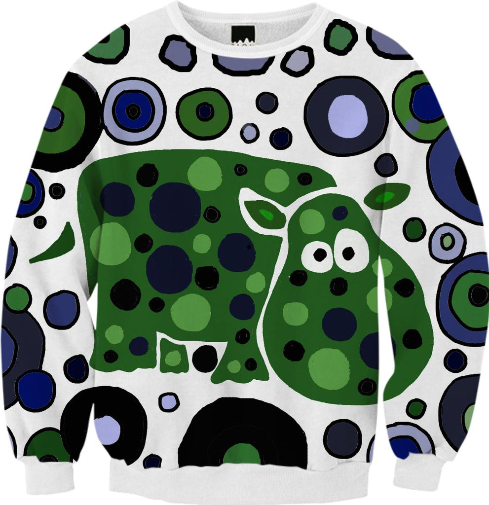 Funny Hippo Abstract Art Sweatshirt