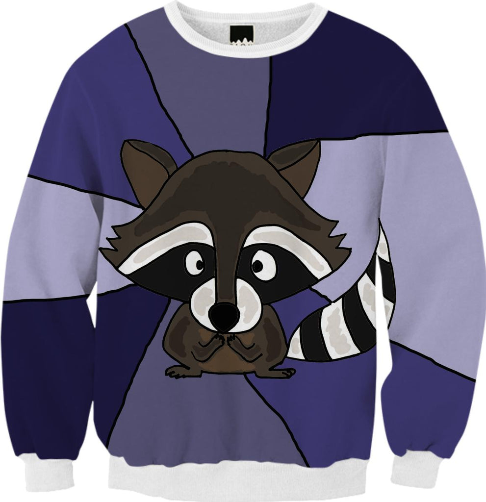Funny Raccoon Art Abstract Sweatshirt