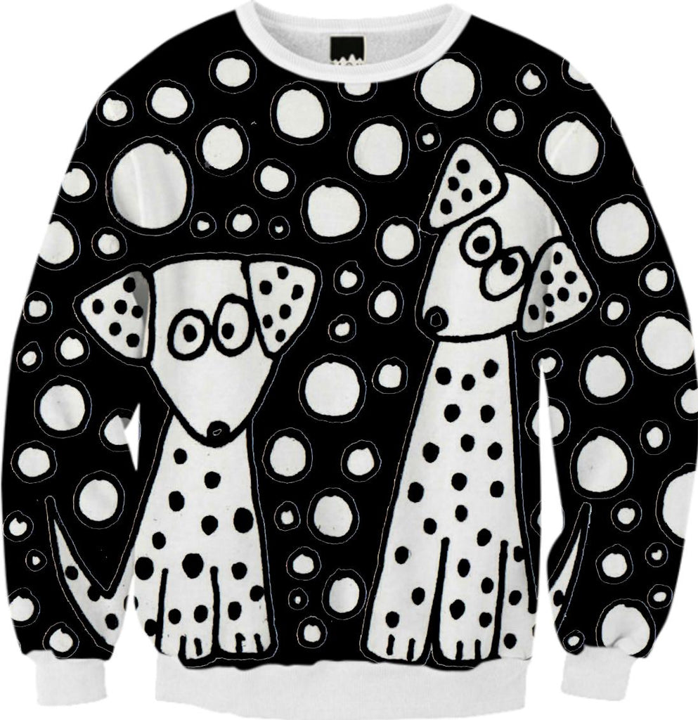 Funny Spotted Puppy Dogs Abstract Sweatshirt