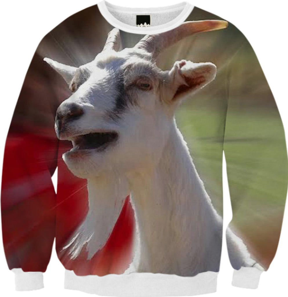 Funny Talking Goat Photography Sweatshirt
