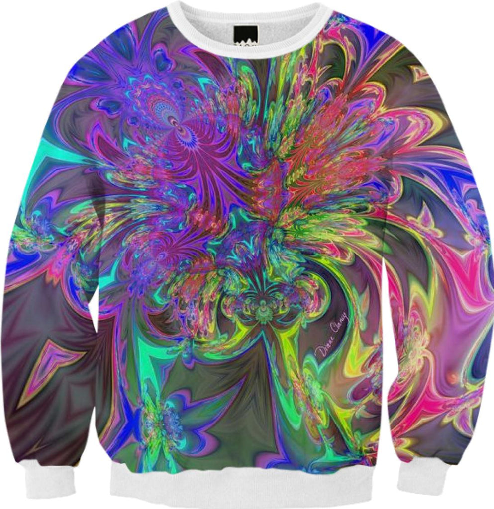 Glowing Burst of Color Abstract Teal Violet Deva