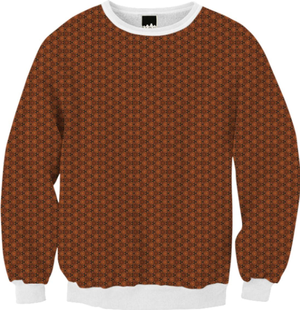 Hardwood Ovals in Triangles Retro Pattern Sweatshirt