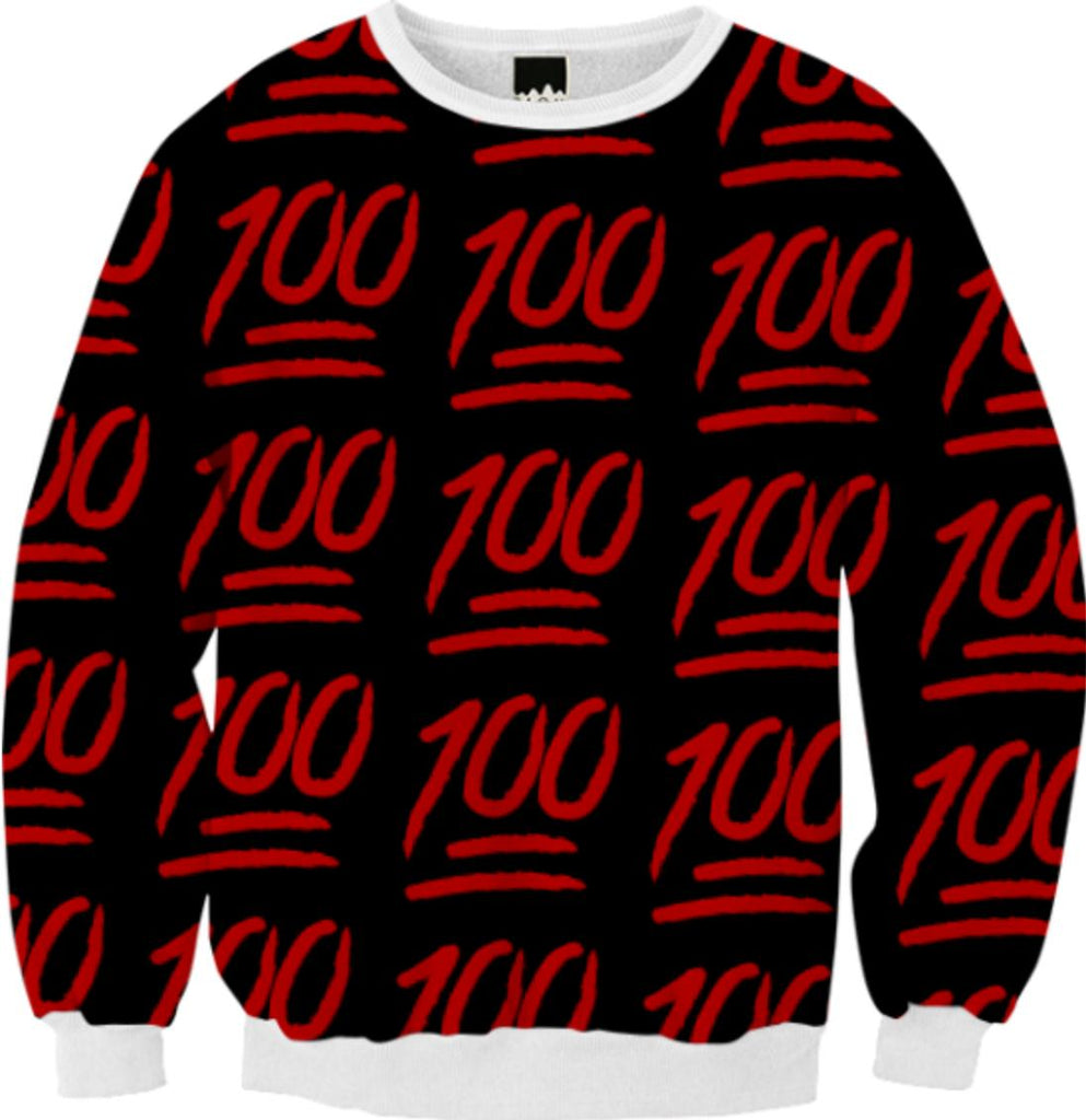 Keep it 100 Emoji Crewneck